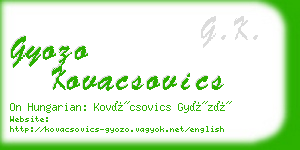 gyozo kovacsovics business card